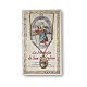 Saint Christopher medal with chain and card with prayer in ITALIAN s1