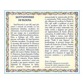 Kette mit Medaille und Karte mit Gebet des Heiligen Antonius von Padua ITA