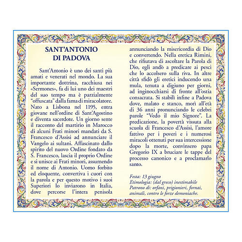 Kette mit Medaille und Karte mit Gebet des Heiligen Antonius von Padua ITA 2