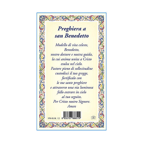Médaille Chaîne Carte St Benoît prière ITA 3