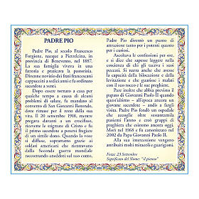 Médaille Chaîne Carte St Pio de Petrelcina prière ITA