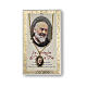 Saint Pio of Pietrelcina medal with chain and card with prayer in ITALIAN s1