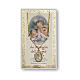 Guardian Angel medal with chain and Angel of God prayer card, ITALIAN s1