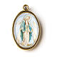 Médaille dorée avec image résinée Vierge Miraculeuse s1