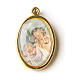 Golden medal with image of the Guardian Angel with lantern in resin s1