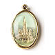 Medalla Dorada con imagen Resinada Santuario de Lourdes s1
