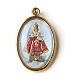 Médaille dorée avec image résinée Enfant Jésus de Prague s1