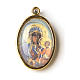 Our Lady of Czestochowa medal in golden metal with resin image s1