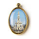 The Sanctuary of Fatima medal in golden metal with resin image s1