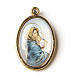 Our Lady of Ferruzzi medal in golden metal with resin image s1