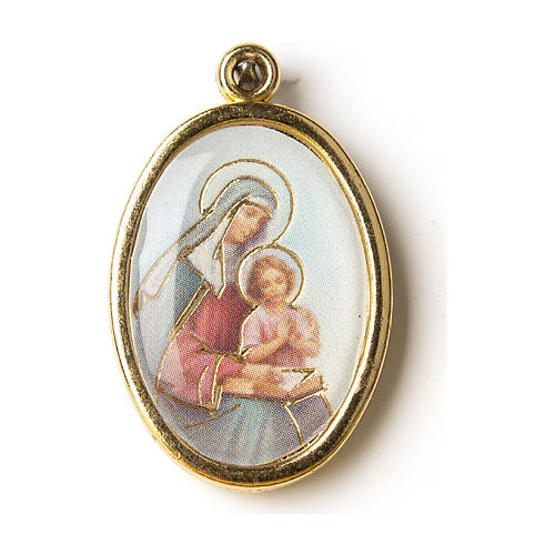 Saint Anne golden medal with resin image 1