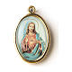 Sacred Heart of Jesus medal in gold with resin image s1