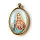 Medalla Dorada con imagen Resinada Corazón Inmaculado de María s1