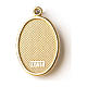 Golden oval medal with baptism classical image s2