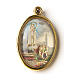 Our Lady of Fatima golden medal with image in resin s1