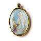 Our Lady of Lourdes golden medal with image in resin s1