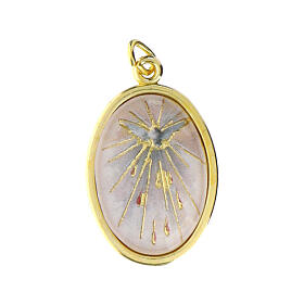 The Gifts of the Holy Spirit golden medal with image in resin