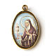 Saint Clare golden medal with image in resin s1