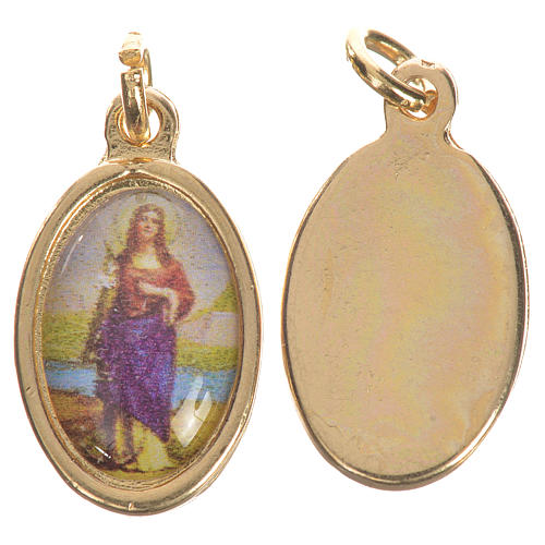 Médaille Sainte Philomène dorée 1,5cm 1