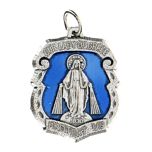 Devotional medal Our Lady of Miracles in metal ENGLISH LANGUAGE 3.5 cm 1