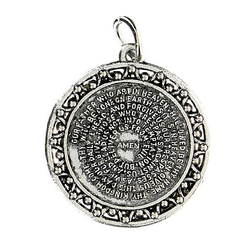 Lord's prayer medal in ENGLISH, made of metal 1