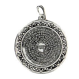 Medalla oración Padre nuestro en INGLÉS 3 cm