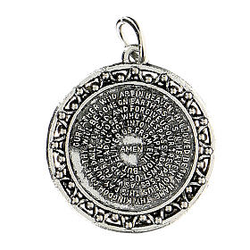 Medaglia preghiera Padre nostro in INGLESE 3 cm (NO NUOVO 2020)