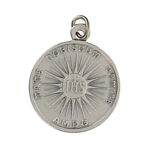Medal with face of Jesus engraved in Latin 1.5 cm 2