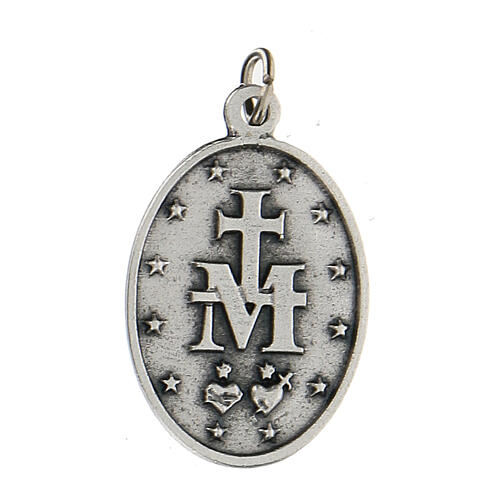 Miraculous Mary medal in relief with blue enamel 2.5 zamak 2