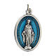 Miraculous Mary medal in relief with blue enamel 2.5 zamak s1