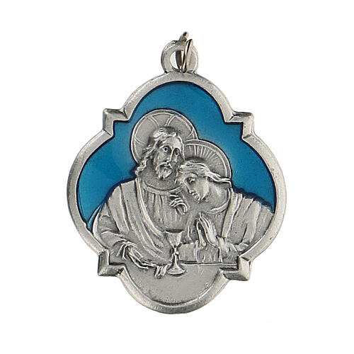 First Communion souvenir, zamak medal with enamel, 3 cm 1