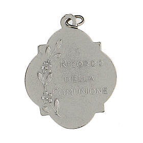 Medalik pamiątka Komunii z emalią 3 cm zamak