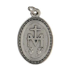 Medaille-Charm aus Zamack mit wundertätiger Madonna, 2,5 cm
