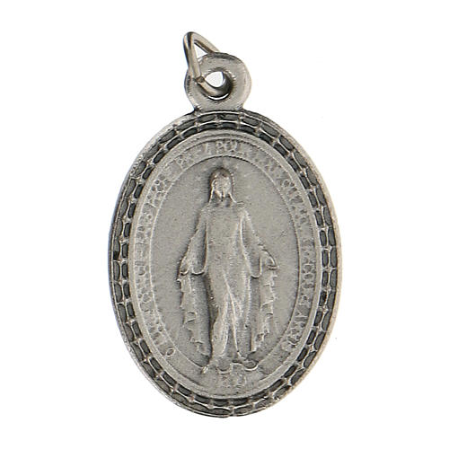 Colgante medalla con Virgen Milagrosa 2,5 cm zamak 1