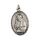Oval medal avec Saint Pio, 2.5 cm, zamak s1