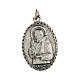 Medalla ovalada con Padre Pío 2,5 cm zamak s1