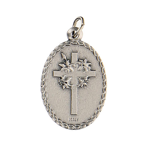 Medaglietta ovale con Padre Pio 2,5 cm zama 2