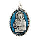 Oval enamelled medal of Padre Pio, 2.5 cm, zamak s1