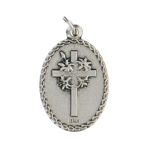 Médaille ovale émaillée avec Padre Pio 2,5 cm zamak 2