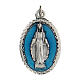 Medaglia ovale smalto azzurro Madonna Miracolosa 2,5 cm zama s1