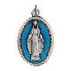 Medalik owalny emalia błękitna Cudowna Madonna 2,5 cm zamak s1