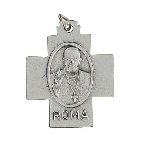 Kreuz aus Zamack in Form einer Medaille mit PAX und Papst Franziskus, 2,5 cm 2