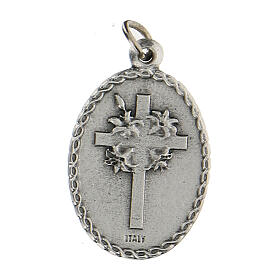 Ovale Medaille mit dem Heiligen Franz von Assisi und dem Wolf, 2,5 cm