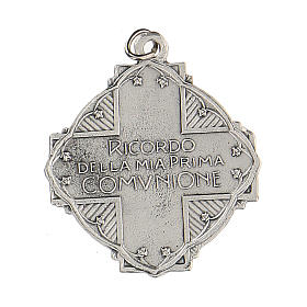 Médaille Première Communion Jésus avec ange émaillée 3 cm