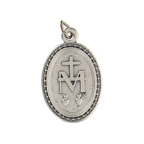 Médaille bleue avec Vierge Miraculeuse 2,5 cm zamak 2
