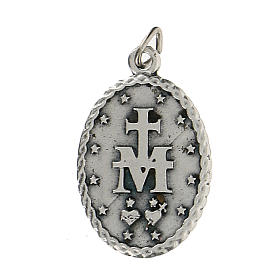 Medalha oval com borda corda Nossa Senhora Milagrosa 2,5 cm