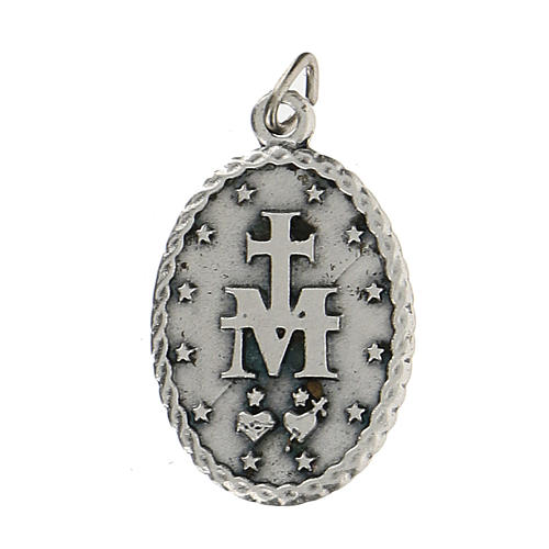 Medalha oval com borda corda Nossa Senhora Milagrosa 2,5 cm 2
