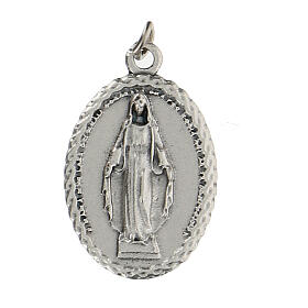Miraculous Mary oval medal with corded edge 2.5 cm