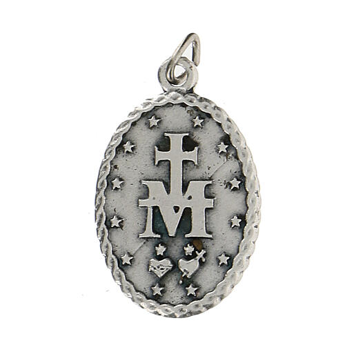 Miraculous Mary oval medal with corded edge 2.5 cm 2
