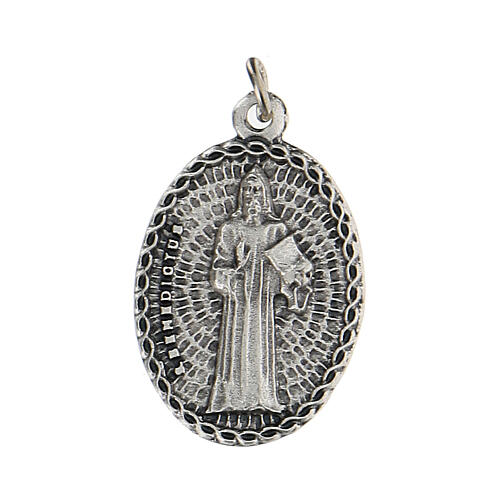 St Benedict medal with rope frame, 2.5 cm, zamak 1
